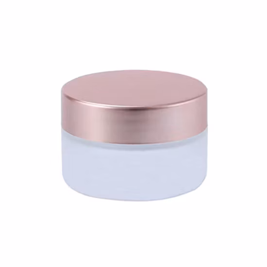 Frascos cosméticos Frasco de vidrio de doble pared esmerilado recargable con loción en crema Envase cosmético 30g 50g