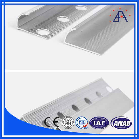 Buen precio Serie 6000 Anodizado Oxidación Tamaño personalizado Azulejo de aluminio Perfil de ajuste Perfil de aluminio